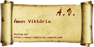 Ámon Viktória névjegykártya